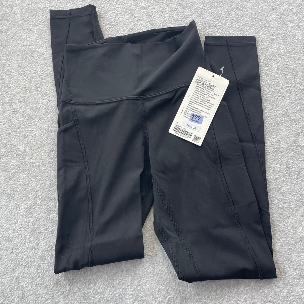 Lululemon Align High-Rise Pant 28 Pockets Black Nulu  Leggings LW5DQ1S Size 4
